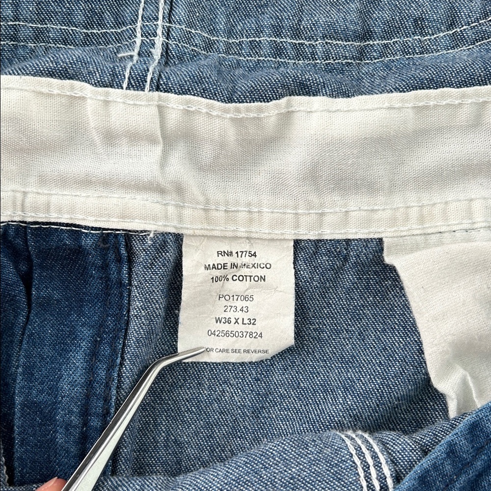 Key 36x32 Denim Overalls - Picture 7 of 7